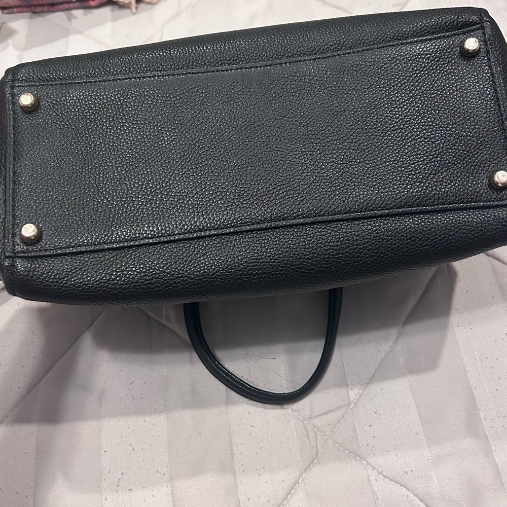 Coach Fulton Satchel 2 way bag black pebbled leather - Picture 11 of 12